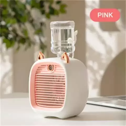 *Mini climatiseur portable, ventilateur de bureau, humidificateur, supporter ficateur, 3 vitesses, 2 modes de pulvérisation, USB, ventilateur de table, voiture, maison, A, 1200mAh 