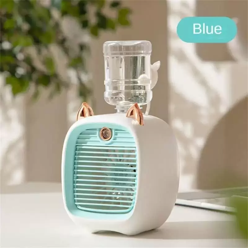 *Mini climatiseur portable, ventilateur de bureau, humidificateur, supporter ficateur, 3 vitesses, 2 modes de pulvérisation, USB, ventilateur de table, voiture, maison, A, 1200mAh 